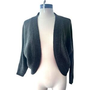 Anthropology Mariel Open Front Grey Bolero Cardigan Sweater O/S Boho Grandpacore